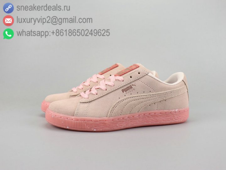 Puma Suede Bling Wns Women Shoes Low Pink Leather Size 35-40